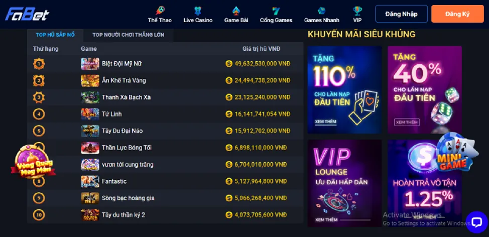 Người chơi trúng giải độc đắc lớn tại 78bet
